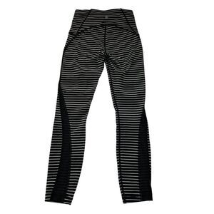 Lululemon Train Times Pant 25" Inseam Parallel Stripe Black and White Size 4